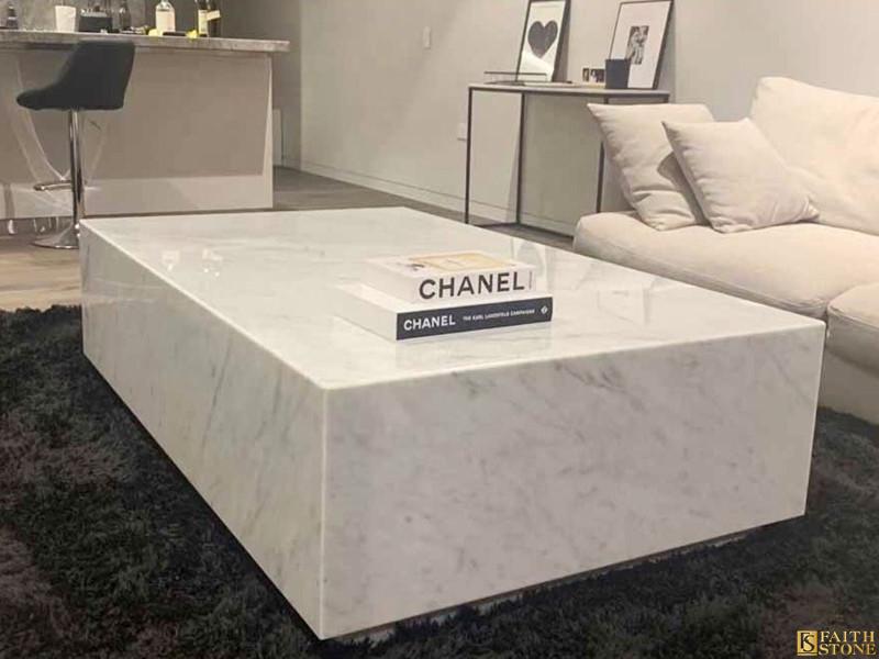 tavolino classico in marmo bianco