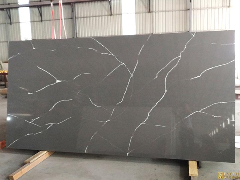 Lastra White Veins Grey Quartz