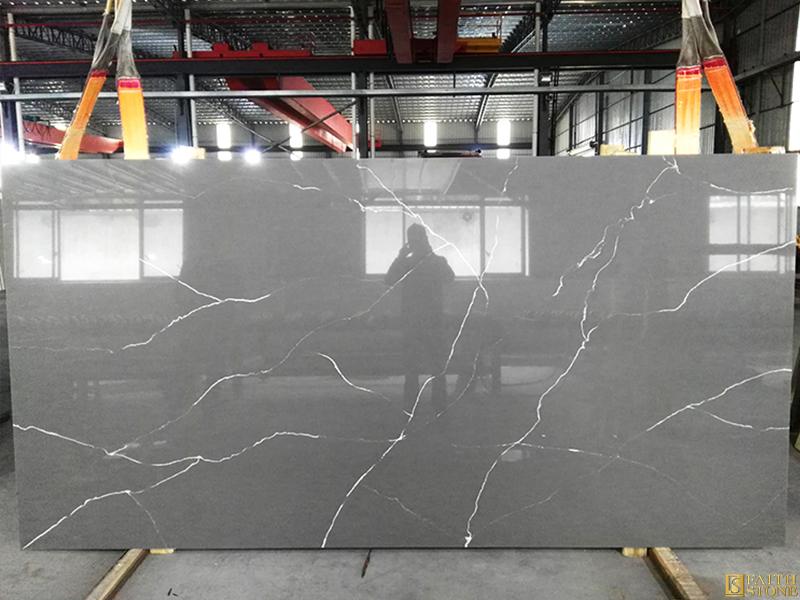 Lastra White Veins Grey Quartz