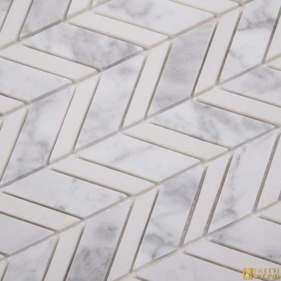 Herringbone Marble Mosaics - Thefaithstone.com
