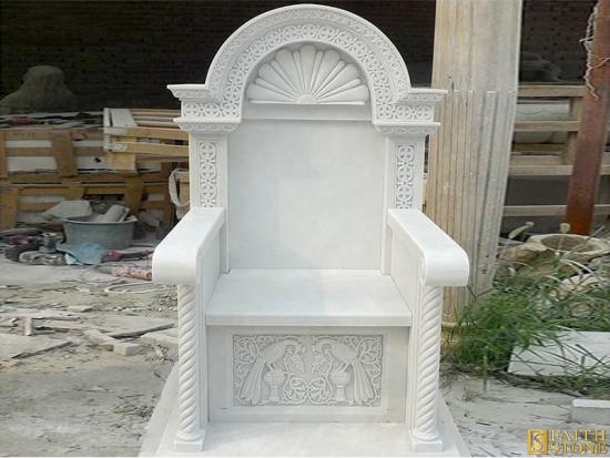 Hand Carved Marble  Bench